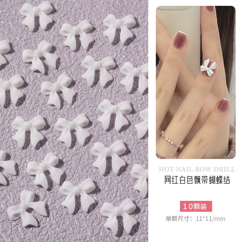 Nơ Trang Sức Nhỏ Xinh Đính Trang Trí Móng Tay Cho Nữ