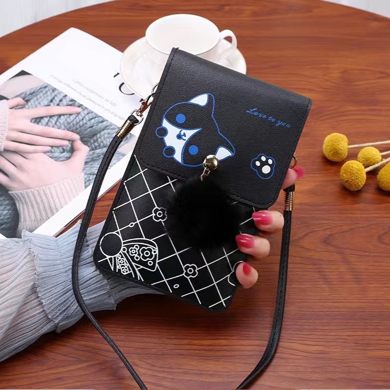 Túi ví nữ da cầm tay đeo chéo đựng điện thoại vuốt cảm ứng sang trọng cao cấp hót nhất 2024