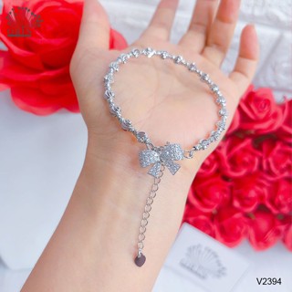Vòng tay nữ, vòng bi trắng đính charm hình nơ cao cấp Orin V2394