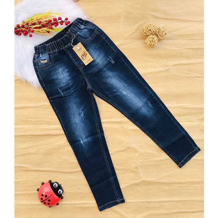 🚗 Quần jean dài co giãn bé trai từ 33-60kg