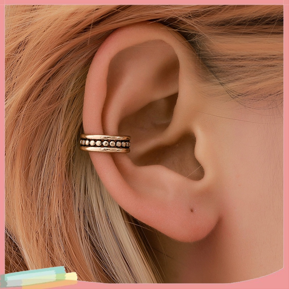 Phụ kiện bông tai dạng kẹp không bấm lỗ bằng kim loại cho nữ