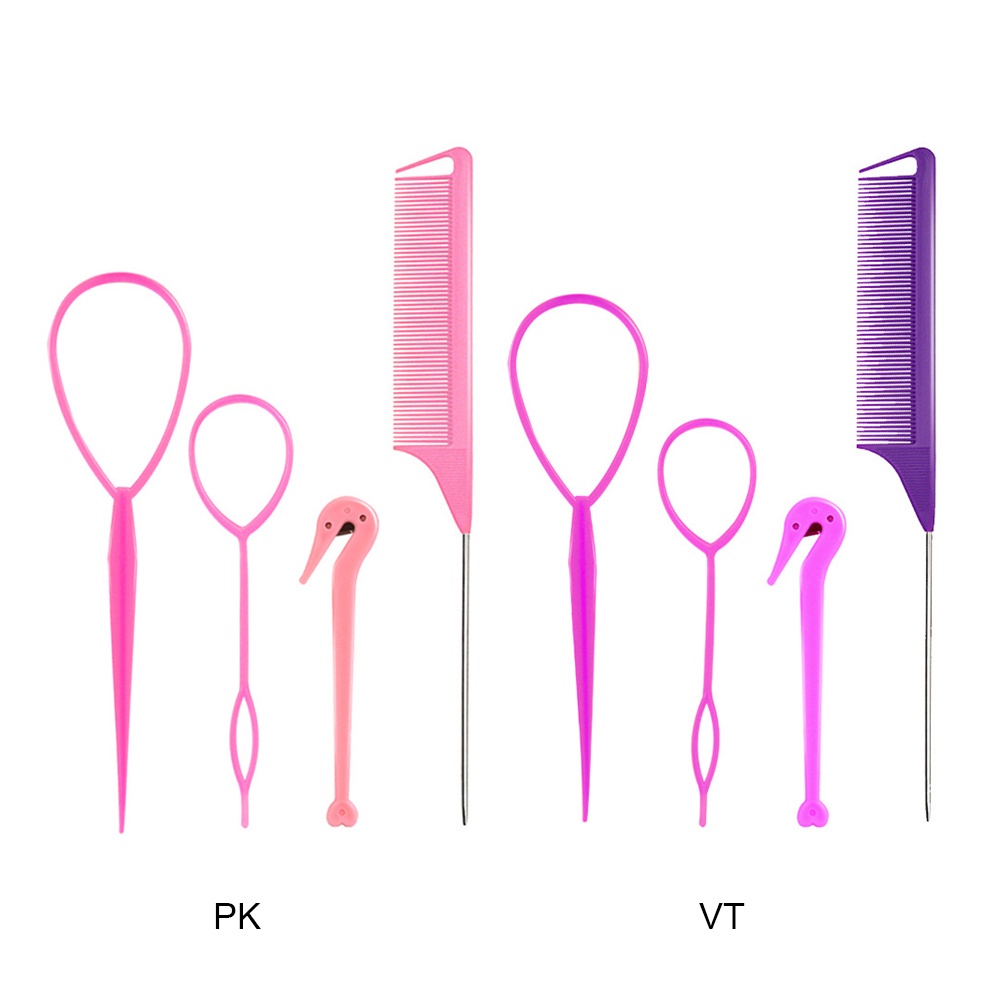 Set 4 Dụng Cụ Bện Tóc Hình Chuột Bằng Kim Loại