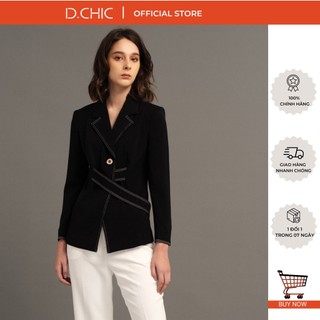 Áo vest cổ 2 ve trần chỉ eo thắt đai d.chic ms: 160292