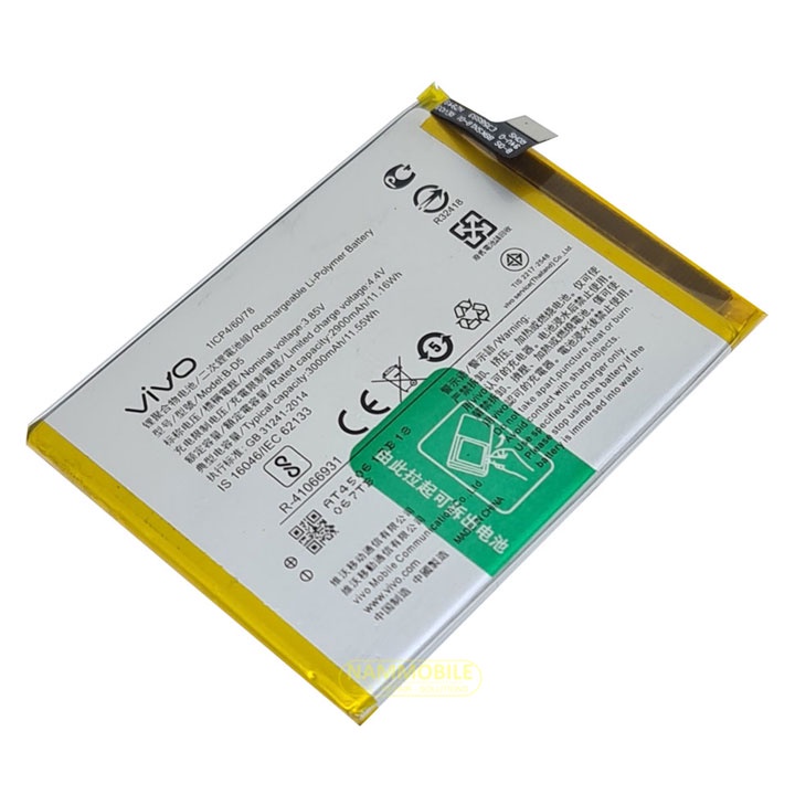 Pin Vivo V7, Y75, Y75A B-D5 3000mAh Zin + Tặng Keo Dán Pin + FreeShip
