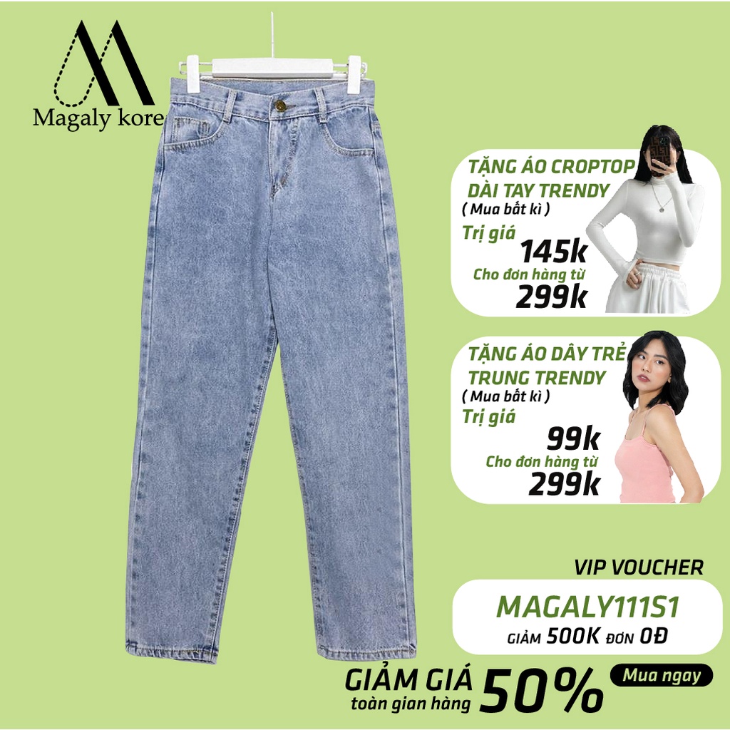Quần Jean Nam Baggy Ống Suông Unisex phong cách SIMPLE Kiểu quần bò nam form suông rộng jeans Magaly Korea - J1014