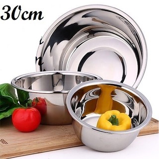 Thau trộn salad inox , thau rửa rau củ cao cấp 30cm