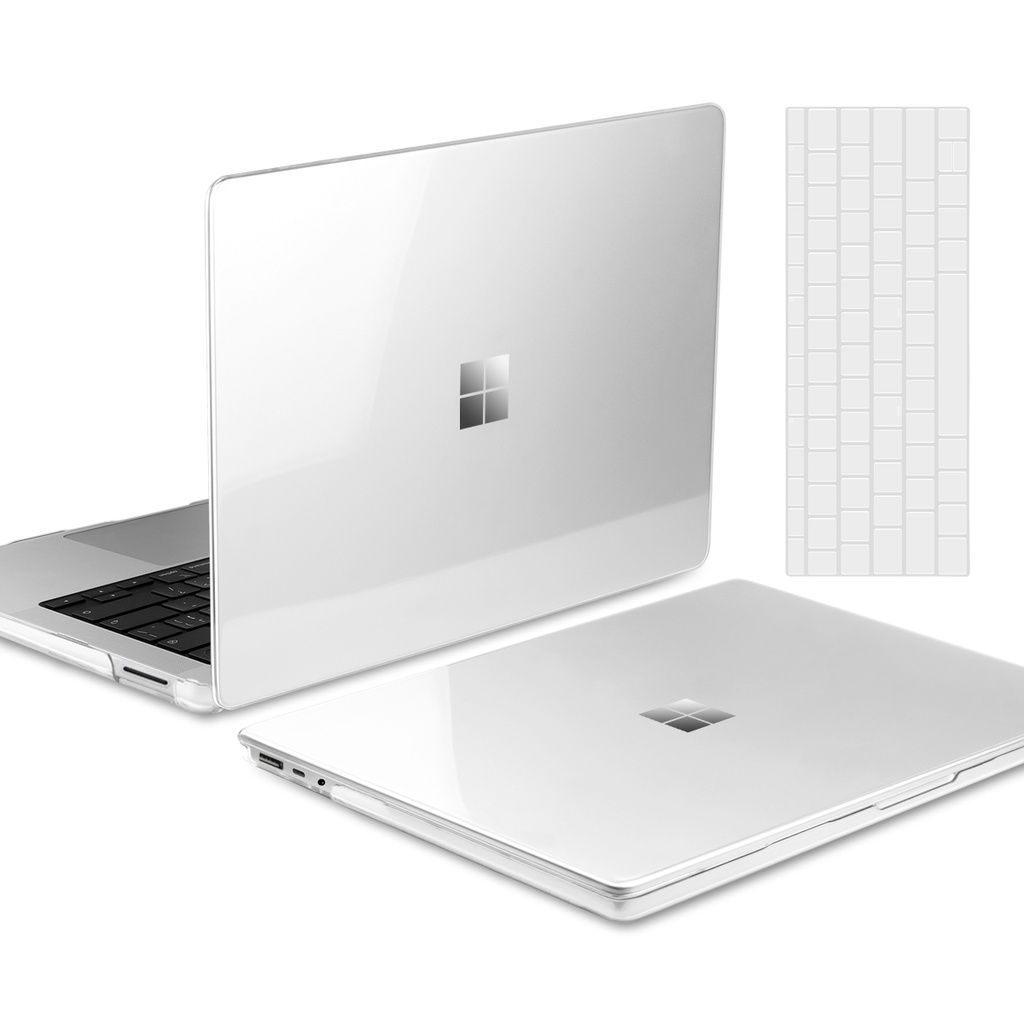 Ốp Bảo Vệ Máy Tính Bảng Bằng Nhựa Cứng Trong Suốt Kèm Bàn Phím Cho Microsoft Surface Laptop Go 1 / 2 12.4inch 2020 3 / 4 / 5 13.5inch 2022