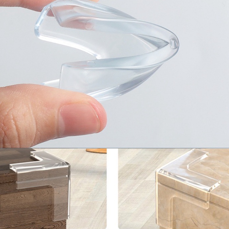 Bộ 4 Miếng Bọc Cạnh Bàn Bằng Silicon Chống Va Chạm Bảo Vệ An Toàn Cho Bé