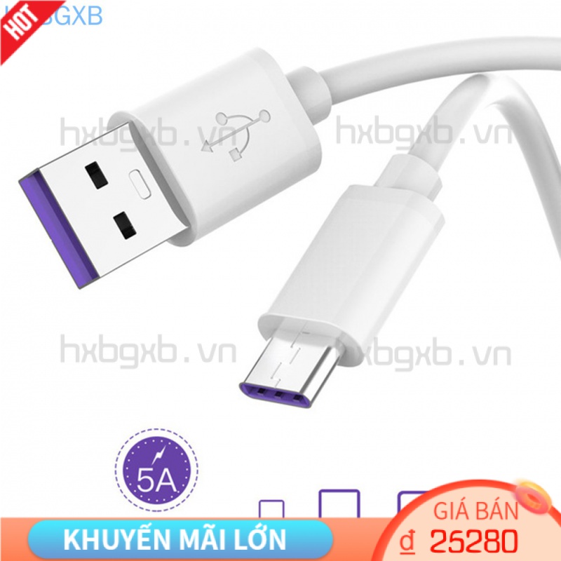 Cáp Sạc Nhanh Usb Type C 5a Cho Điện Thoại Huawei Mate 9