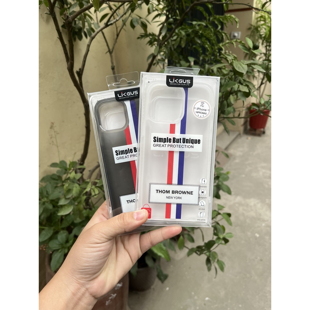 iPhone 14 Pro,14 ro max _Ốp lưng nhám Likgus Thom Browne chống vân tay bảo vệ máy
