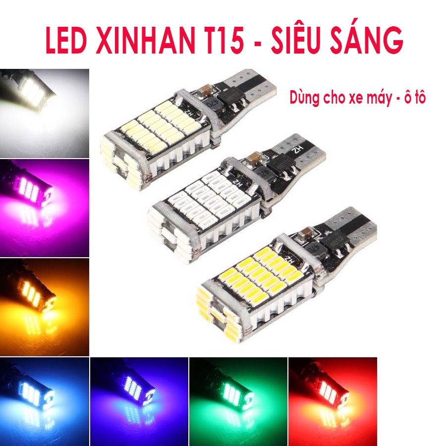 LED Xinhan T15 Siêu sáng | Dùng cho xe máy hoặc ô tô | Giá 1 bóng