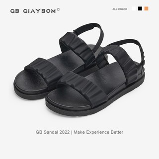 Giày sandal nữ giayBOM quai ngang khóa cài đế cao 2 cm D62