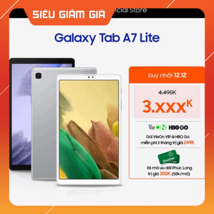 Máy tính bảng Samsung Galaxy Tab A7 Lite (SM-T225) - Hàng Chính Hãng