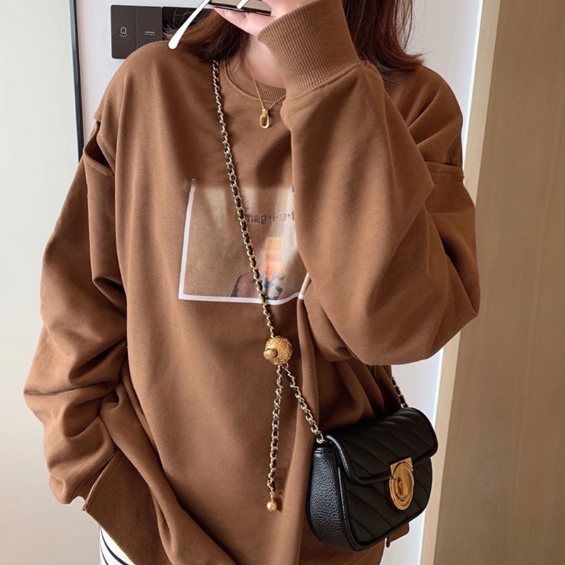 MISCHA Túi Đeo Chéo mini Bằng Da PU Màu Trơn Phong Cách retro Thời Trang