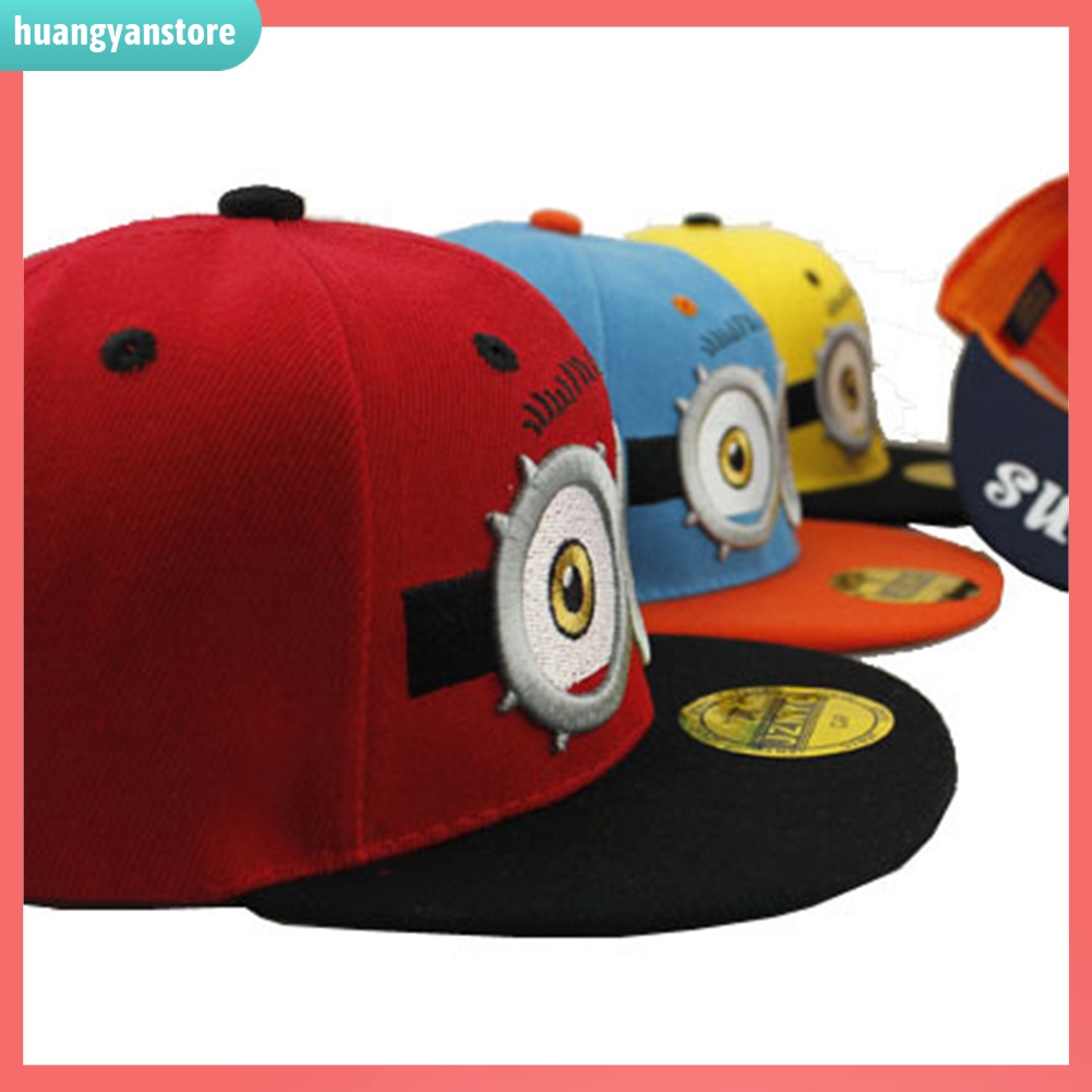 HY/ Mũ Lưỡi Trai Thêu Hình Minion Xinh Xắn Cho Bé Trai Và Bé Gái