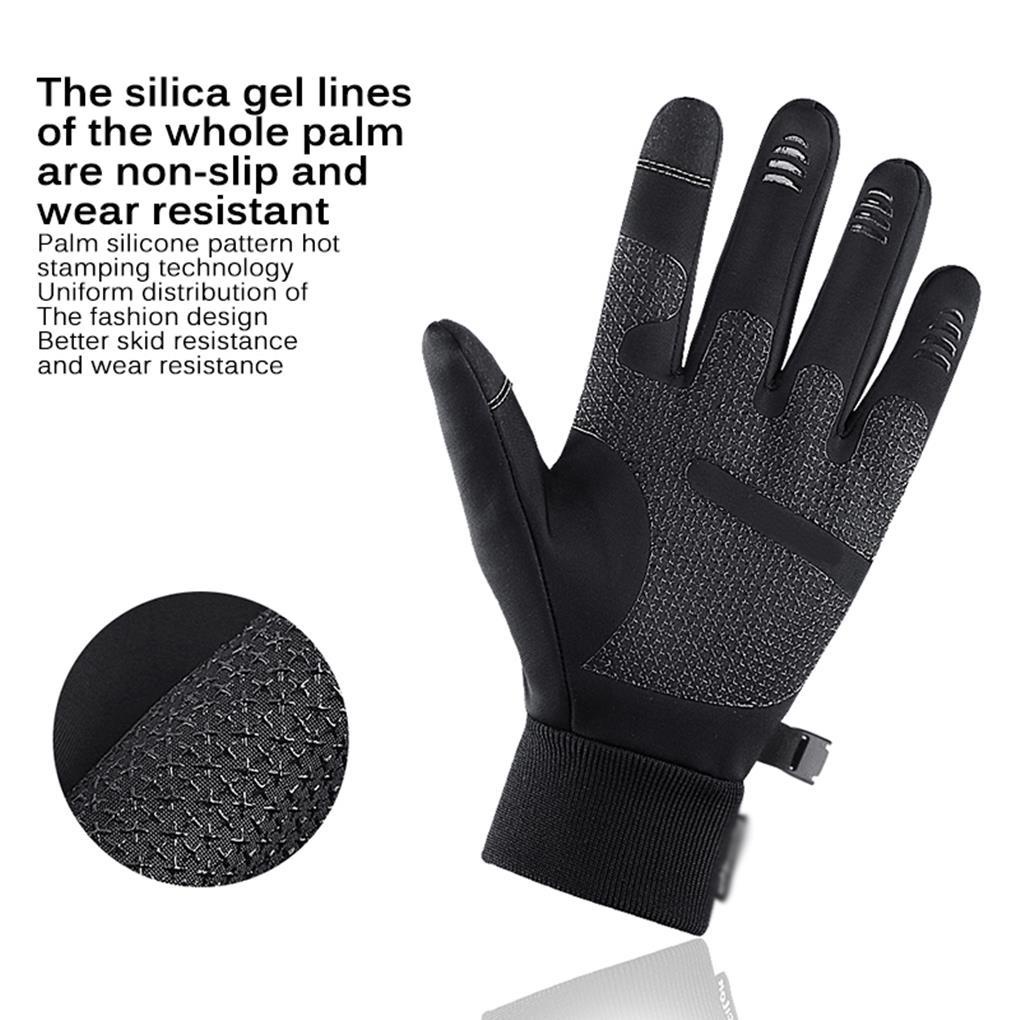 1 Đôi Găng Tay Cotton Giữ Ấm Chống Thấm Nước Có Thể Chạm Màn Hình Cảm Ứng Thời Trang Thu Đông Unisex