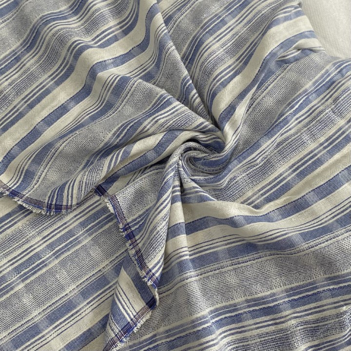 Vải Cho Bé Sơ Sinh Xô Cotton Sợi Tre Sọc Xanh Khổ 1m48 - Mềm Mại, Thấm Hút, Giãn Nhẹ - Đồ Trẻ em, Áo Kiểu