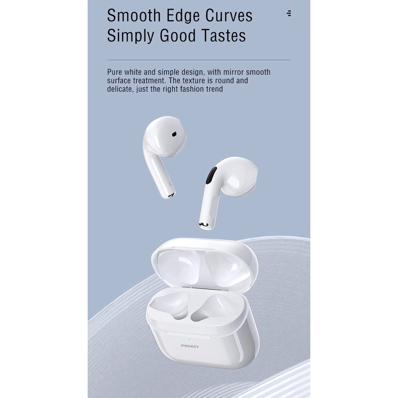 Tai nghe không dây PISEN True Wireless Buds Air (XY-BHD03 (Buds Air)) - Hàng chính hãng