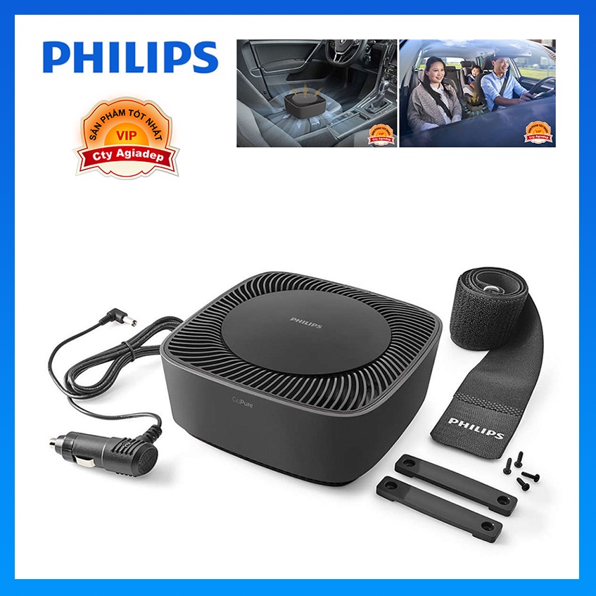 Máy lọc không khí ngăn bụi mịn và mùi độc hại trên oto xe hơi Philips C50
