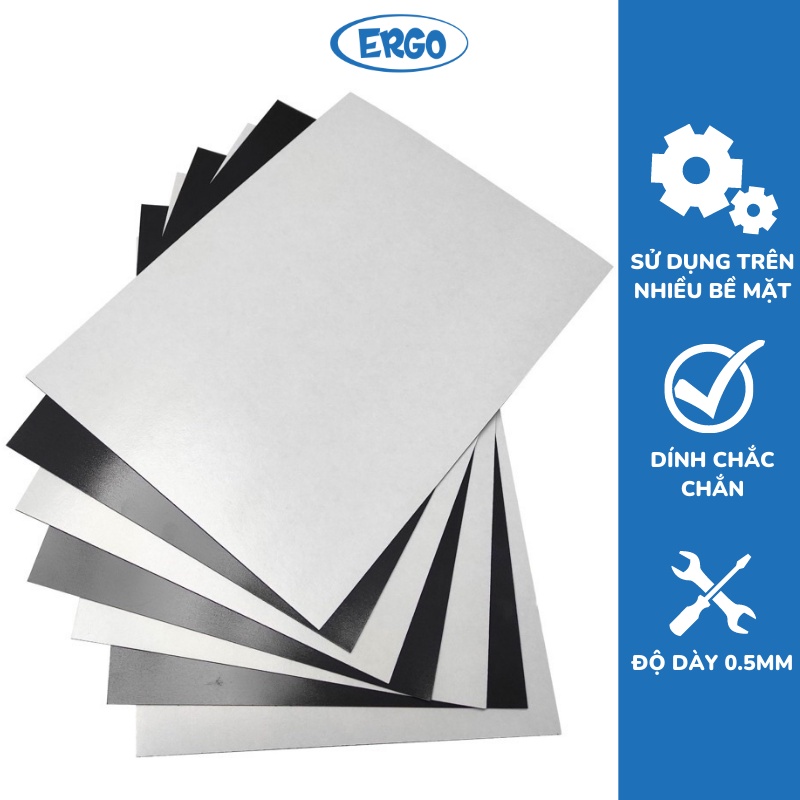 Nam châm lá dẻo a4 có decal keo dán, giáo cụ dạy học tiếng anh đồ dùng học tập văn phòng phẩm