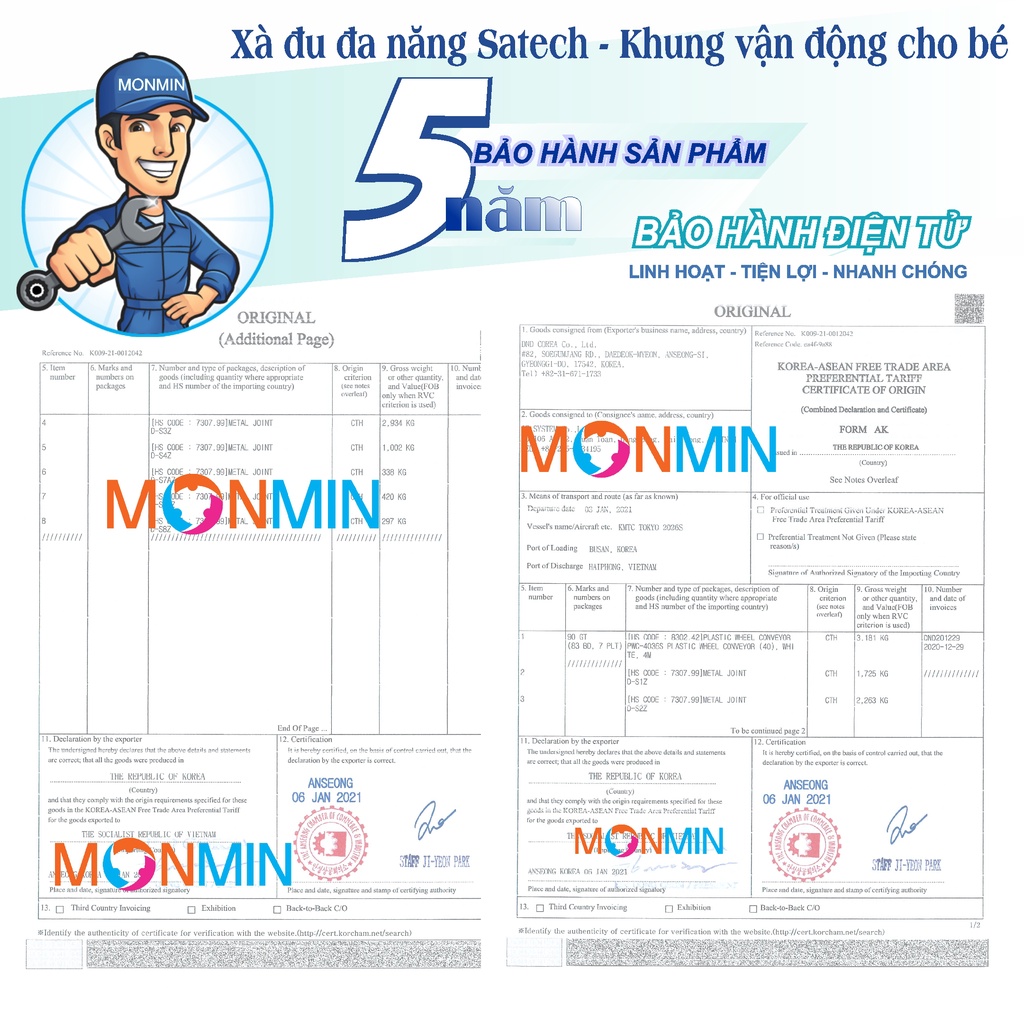 Phụ kiện Võng lưới - Xà đu đa năng Satech - Chưa bao gồm khung vận động cho bé