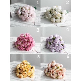 Bó 27 bông hoa lụa trang trí