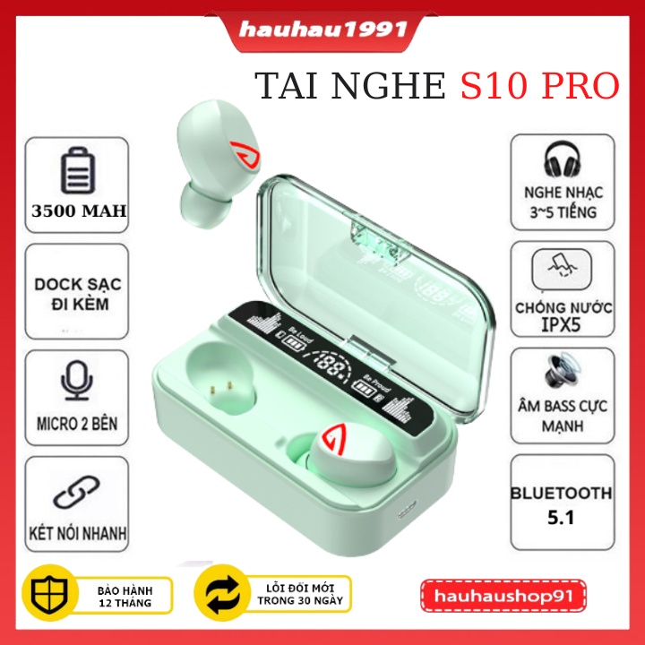 Tai Nghe Bluetooth Gaming S10 Pro, M10 PRO, F9 PRO Cao Cấp, Cảm Ứng, Hỗ Trợ Đàm Thoại, Nghe Nhạc, Kiêm Sạc Dự Phòng