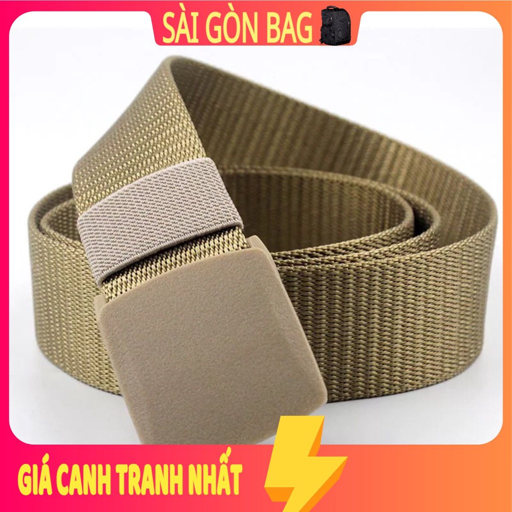Dây thắt lưng kiểu lính- mặt nhựa