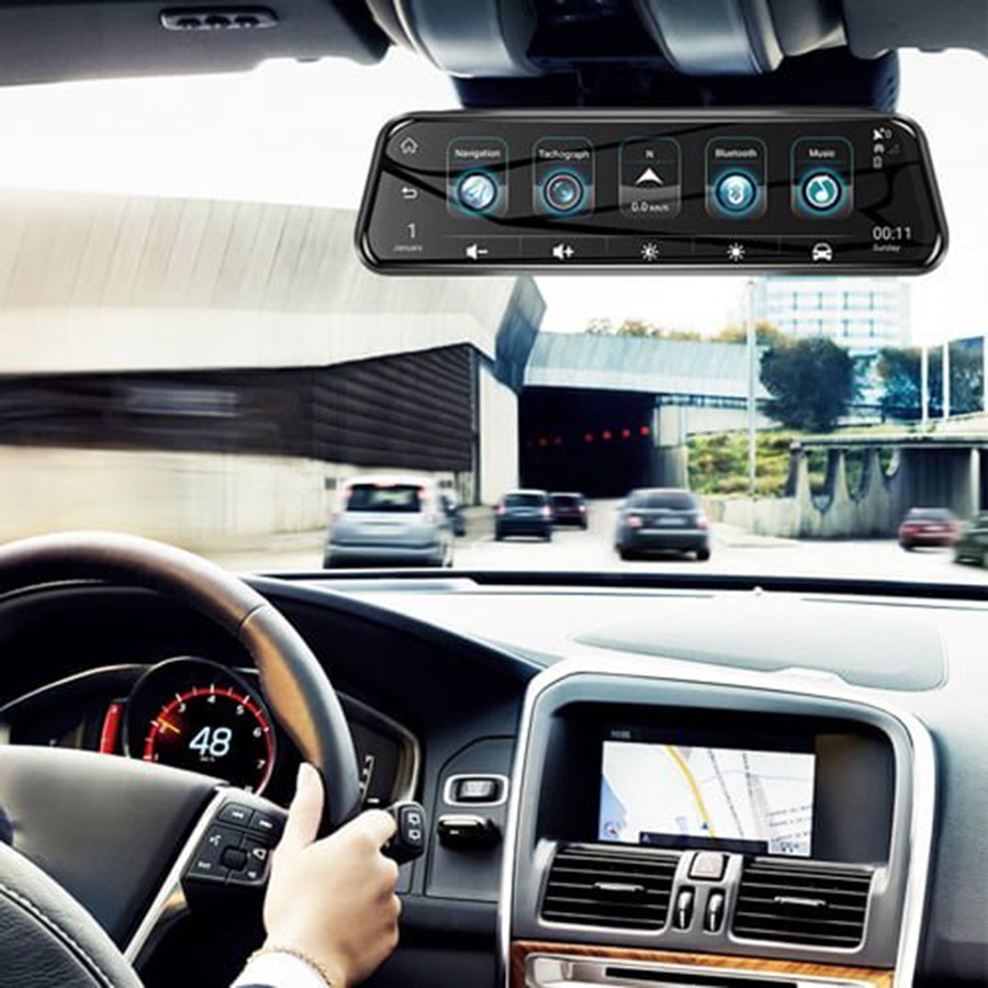 CAMERA HÀNH TRÌNH GƯƠNG X10R CẢNH BÁO DẪN ĐƯỜNG GIẢI TRÍ ANDROI