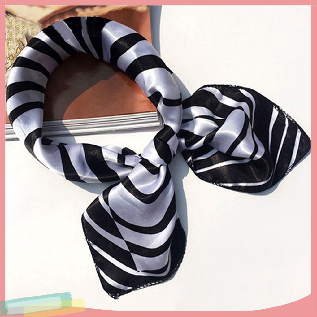 Khăn choàng cổ làm bằng lụa nhân tạo thiết kế xinh xắn dành cho phái đẹp