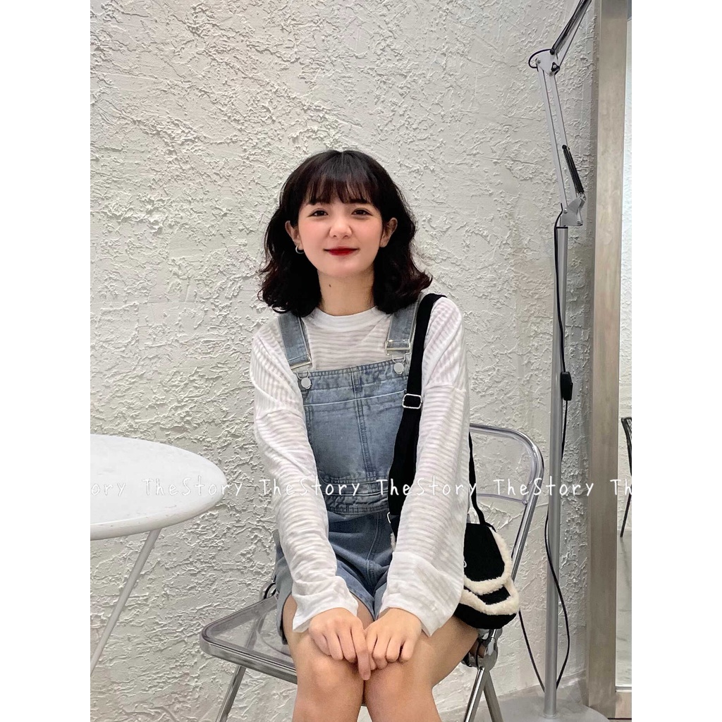 Quần yếm jean short  Q826