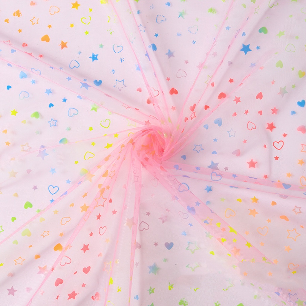 Vải Gạc In Hình Trái Tim Nhiều Màu Sắc Làm Đồ Thủ Công Cho Bé