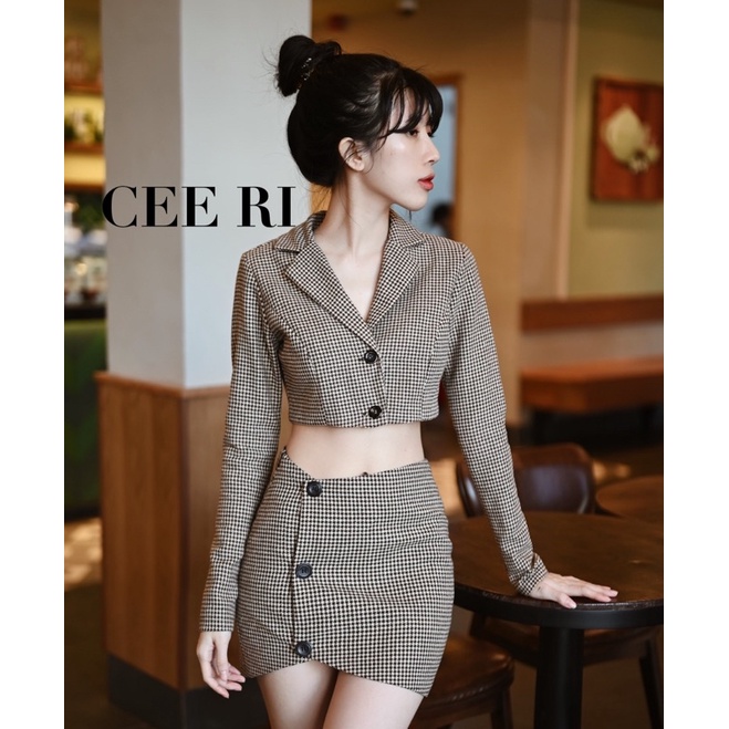 CEE RI - Set vest và chân váy cao cấp ( Ảnh Thật - Chính Chủ )