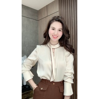 Áo sơ mi lụa kèm khăn Liin Clothing A2626