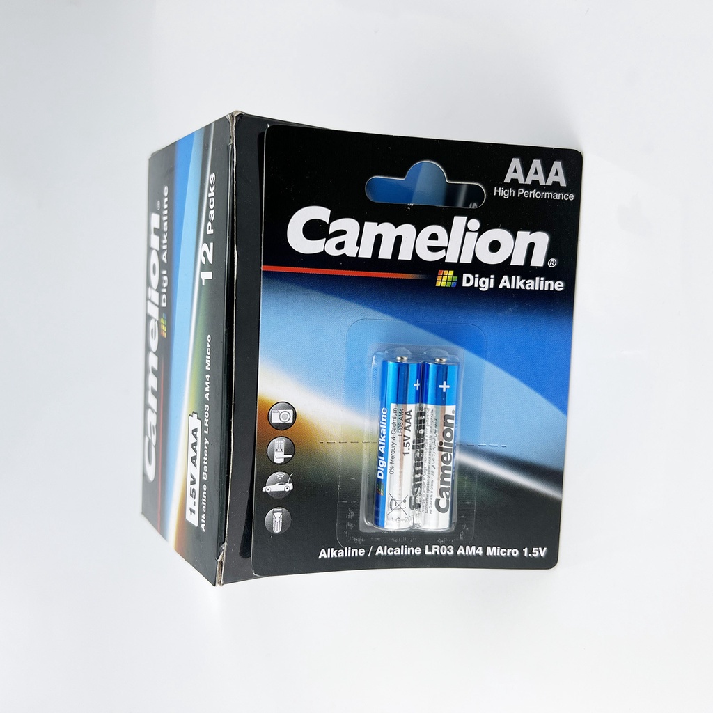 [NHẬP KHẨU CHÍNH HÃNG] PIN 3A/ AAA DIGI ALKALINE CAMELION (1.5V) 2 viên/ vỉ LR03