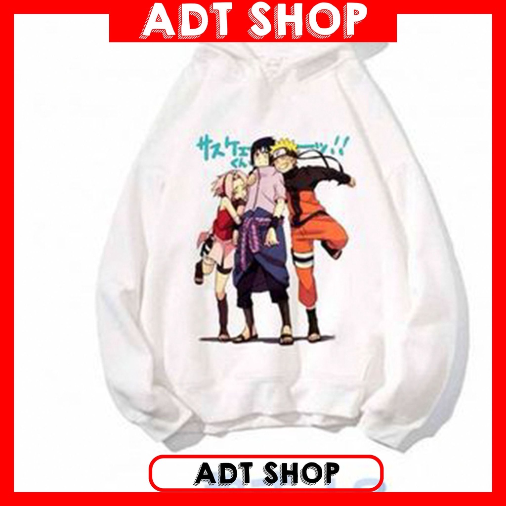 Áo Hoodie Anime Naruto trắng Cực CHẤT