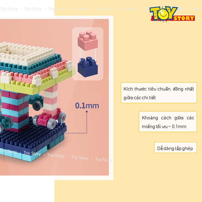 Bộ đồ chơi lắp ráp 560 chi tiết giúp bé sáng tạo từ 3-7 tuổi Toy Story