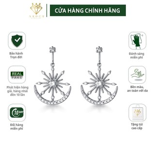 Khuyên tai bạc Ý s925 trăng nhỏ lưỡi liềm G6614 - AROCH Jewelry
