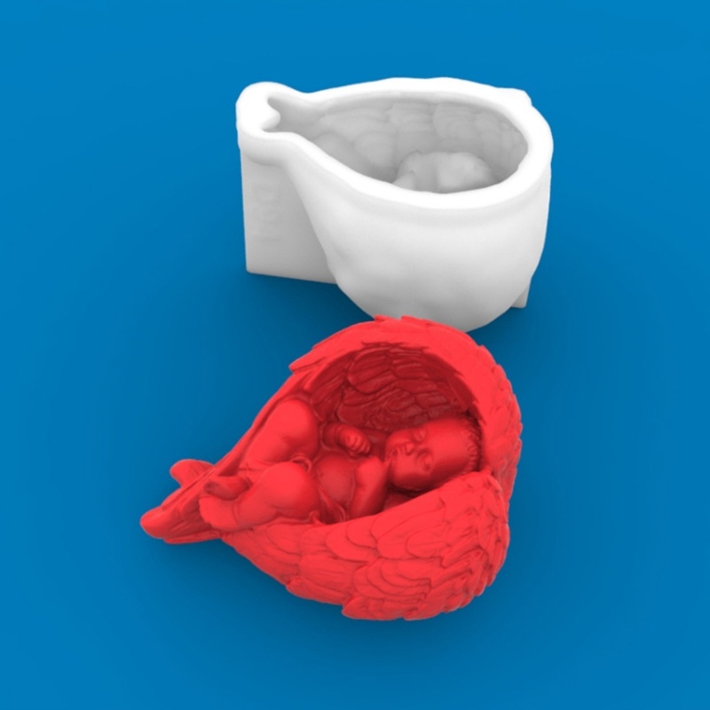 Khuôn Silicone Tạo Hình Làm Nến Hình Em Bé Độc Đáo