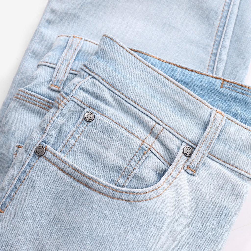 Quần Jean Nam Smart Jeans ICONDENIM Light Blue Co Dãn Trẻ Trung QJID0113