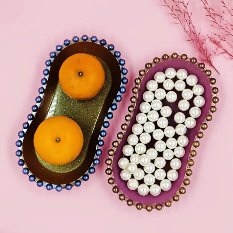 Khuôn Silicone Làm Khay Đựng Trang Sức Hình Oval / Trái Tim