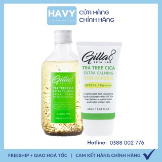 COMBO CÂN BẰNG DA VÀ CHỐNG NẮNG DÀNH CHO DA MỤN GILLA8