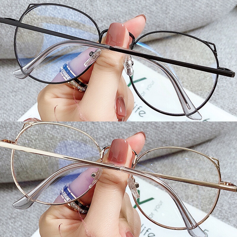 Kính Chống Ánh Sáng Xanh Hình Tai Mèo Dễ Thương Cho Nữ