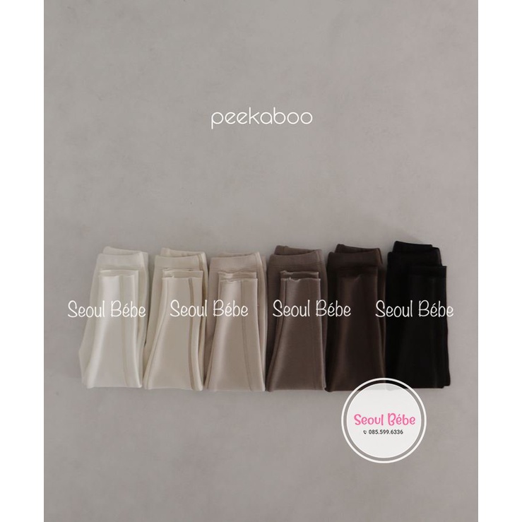 Legging lót lông nỉ bông cho bé 5-20kg hãng Peekaboo thu đông