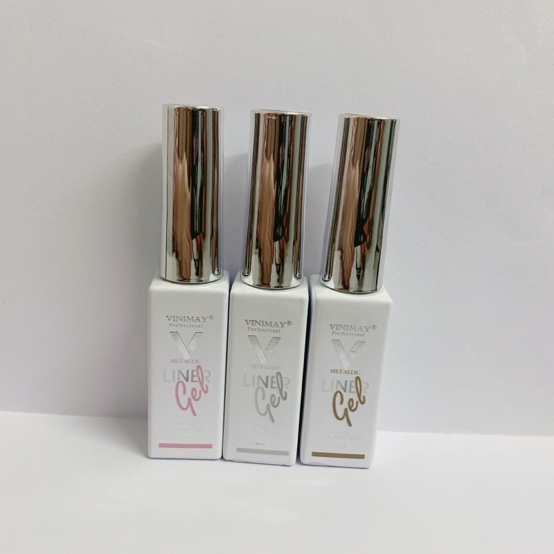 Cọ nét metan, gel vẽ nét vinimay chai 10ml vàng bạc hồng