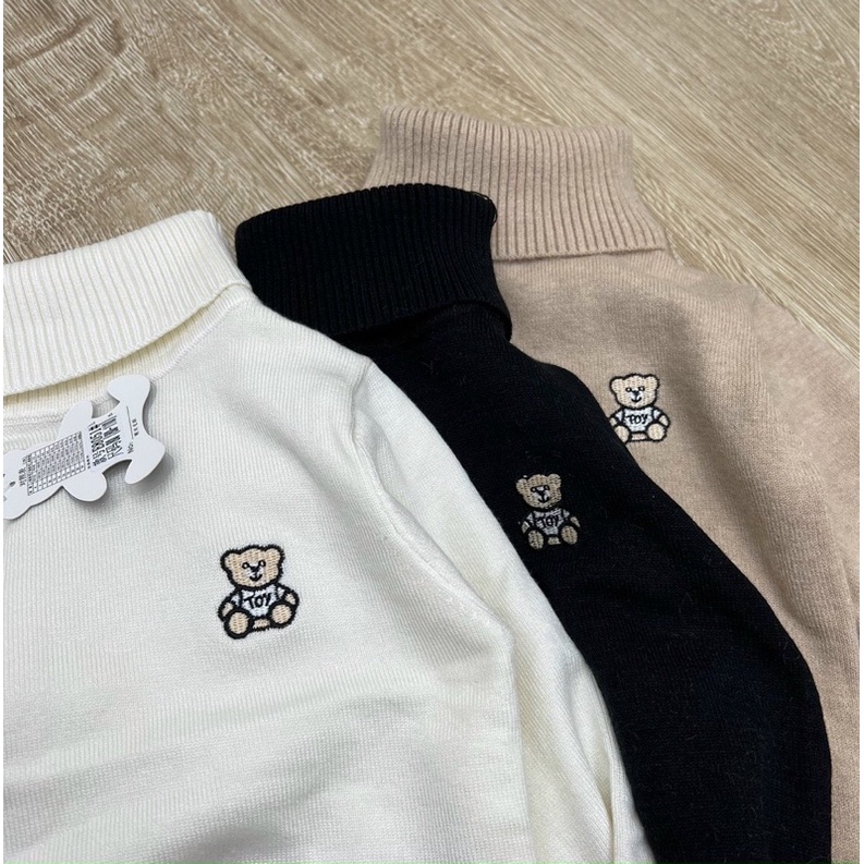 Áo Len cổ lọ không xù cho bé 8-28kg