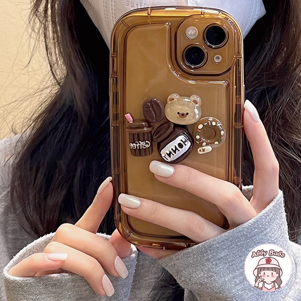 Ốp Điện Thoại TPU Mềm Trong Suốt Hình Bánh Donut 3D Cho IPhone 14 Pro Max 11 7Plus 13 12 11 Pro Max X XS XR