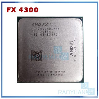 Amd bộ xử lý lõi tứ fx 4300 fd4300wmw4mhk 95w am3 amd fx-series fx-4300 quad-core 3.8 ghz cpu processor