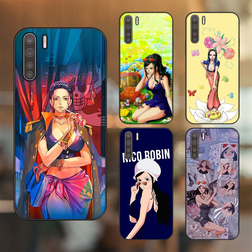 Ốp lưng Oppo A91, Reno 3 viền đen in hình Nico Robin One Piece Đảo Hải Tặc