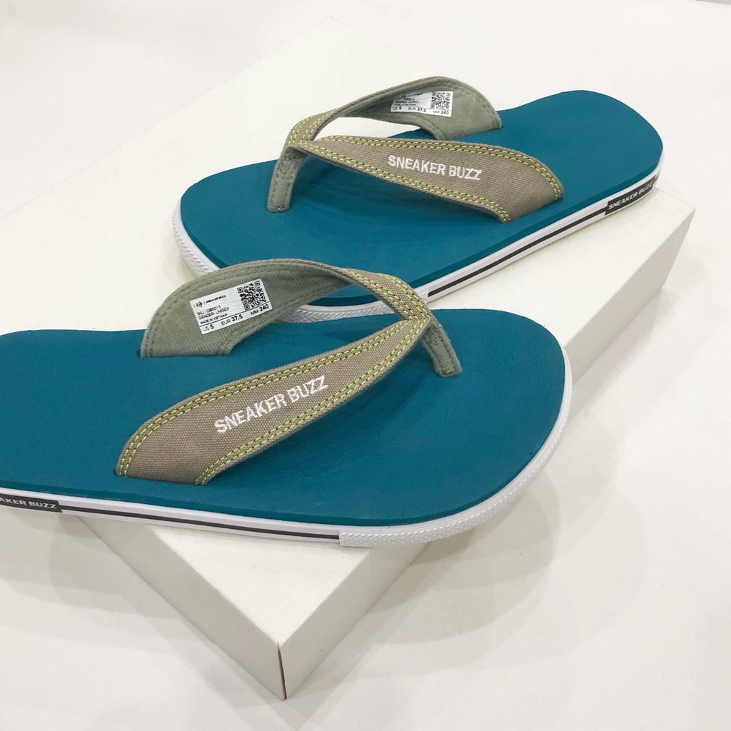 Dép Sneaker Buzz Xanh ngọc quai xám xỏ ngón chính hãng-1SB0015